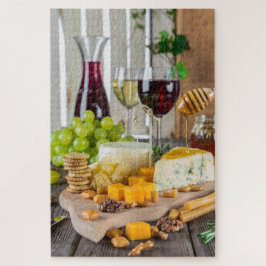 Kaaswijn honingnoten Druiven Crackers Voedsel Legpuzzel