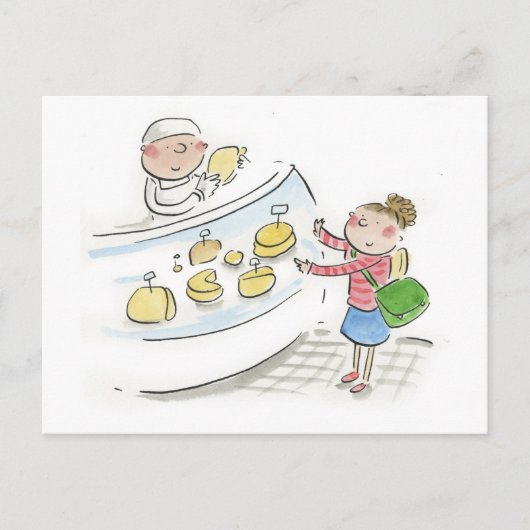 kaaswinkel briefkaart (Voorkant)