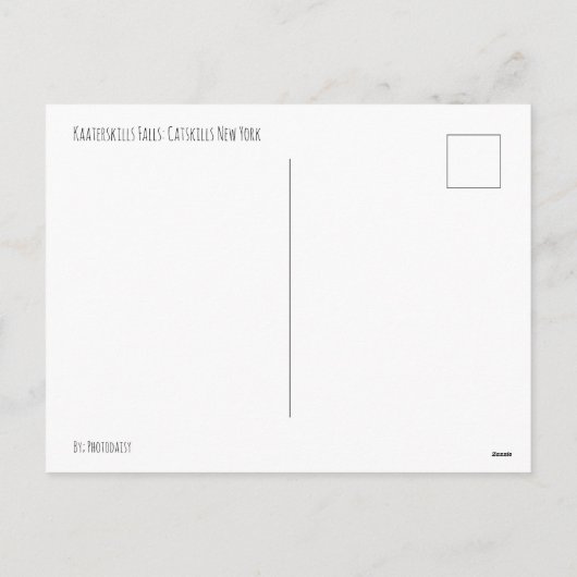 Kaaterskills Herfsten Briefkaart (Achterkant)