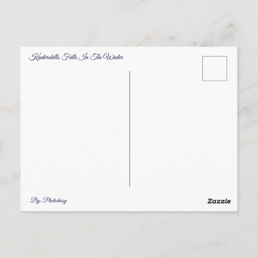 Kaaterskills Herfsten in het Briefkaart (Achterkant)