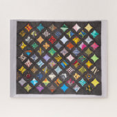 Kaathedraal-vensterkwilt Legpuzzel (Horizontaal)