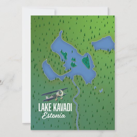 Kaavadi-meer Estland kaart (Voorkant)