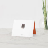 Kabaal Kerstgroet 4" x 5.6" kaart (Achterkant)