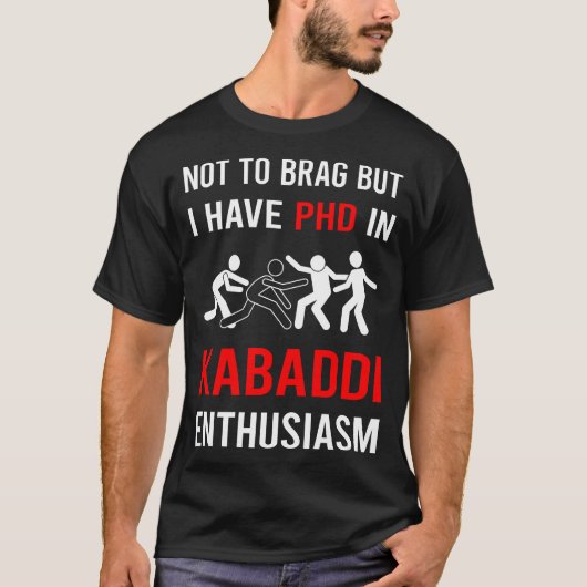 Kabaddi Kabadi-enthousiasme T-shirt (Voorkant)