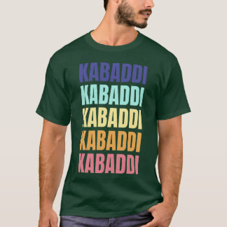 Kabaddi Vintage Colorful Sport funny T-shirt