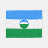Kabardino Balkaria Vlag Fleece Deken (Voorkant (Horizontaal))