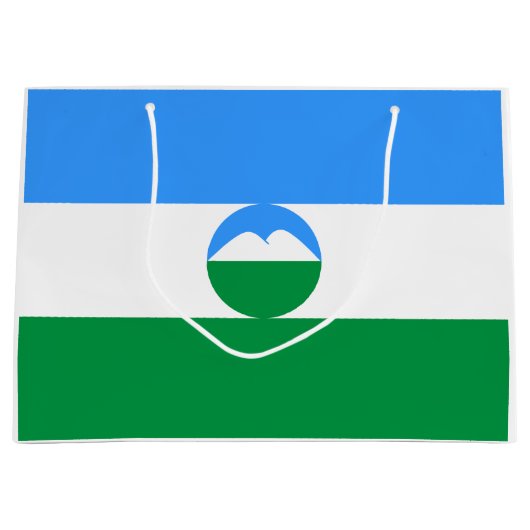 Kabardino Balkaria Vlag Groot Cadeauzakje (Voorkant)