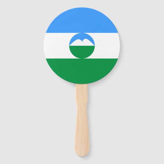Kabardino Balkaria Vlag Handwaaier (Voorkant)