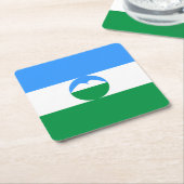 Kabardino Balkaria Vlag Kartonnen Onderzetters (Schuin)