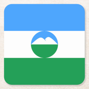 Kabardino Balkaria Vlag Kartonnen Onderzetters