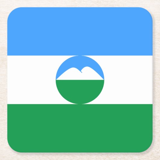 Kabardino Balkaria Vlag Kartonnen Onderzetters (Voorkant)