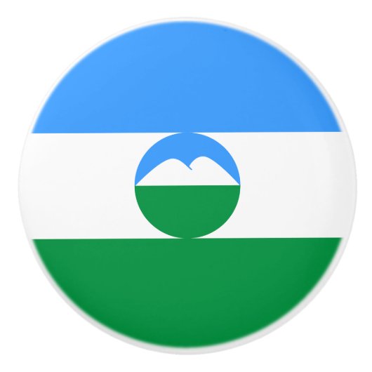 Kabardino Balkaria Vlag Keramische Knop (Voorkant)