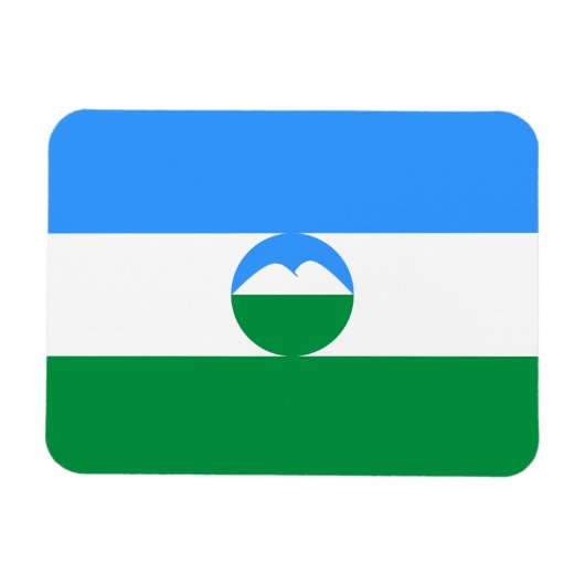Kabardino Balkaria Vlag Magneet (Horizontaal)
