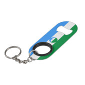 Kabardino Balkaria Vlag Mini Flessenopener (Voorkant Gekanteld)