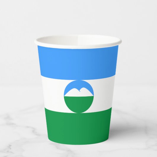 Kabardino Balkaria Vlag Papieren Bekers (Links)