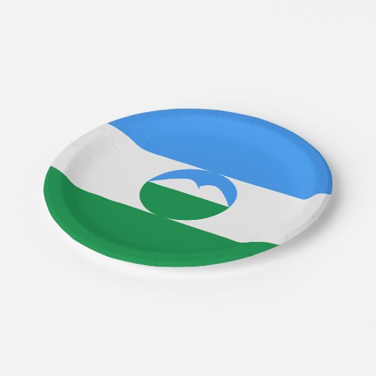 Kabardino Balkaria Vlag Papieren Bordje (Gekanteld)