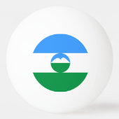 Kabardino Balkaria Vlag Pingpongbal (Voorkant)