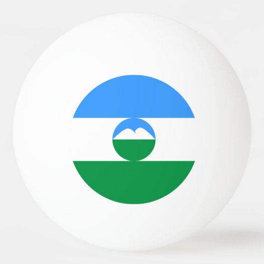 Kabardino Balkaria Vlag Pingpongbal (Voorkant)