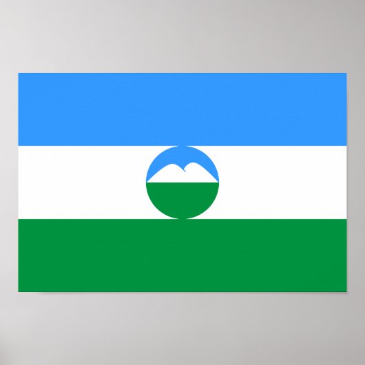 Kabardino Balkaria Vlag Poster (Voorkant)