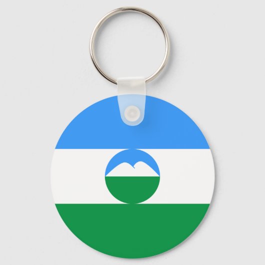 Kabardino Balkaria Vlag Sleutelhanger (Voorkant)
