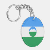 Kabardino Balkaria Vlag Sleutelhanger (Voorkant Links)