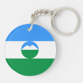 Kabardino Balkaria Vlag Sleutelhanger (Achterkant)