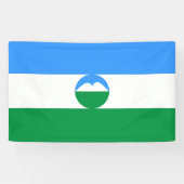 Kabardino Balkaria Vlag Spandoek (Horizontaal)