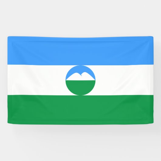 Kabardino Balkaria Vlag Spandoek (Horizontaal)