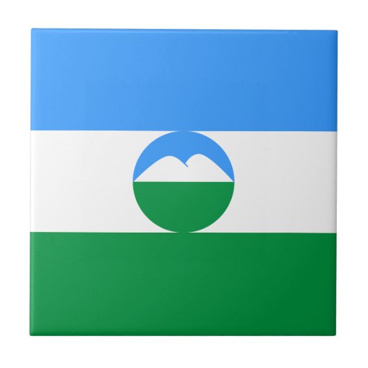 Kabardino Balkaria Vlag Tegeltje (Voorkant)