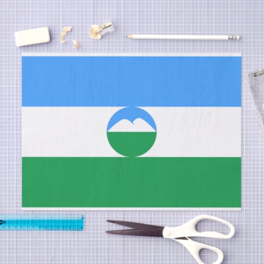 Kabardino Balkaria Vlag Tissuepapier (Craft)