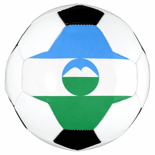 Kabardino Balkaria Vlag Voetbal (Voorkant)