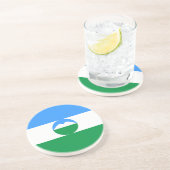 Kabardino Balkaria Vlag Zandsteen Onderzetter (Zijkant)