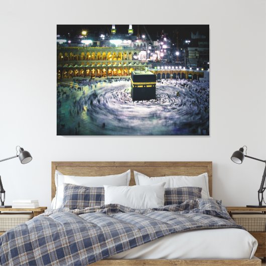 Kabbah 's nachts canvas afdruk (Insitu (Slaapkamer))