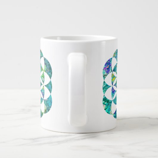 Kabbalah-boom van het leven grote koffiekop (Achterkant)