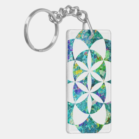 Kabbalah-boom van het leven sleutelhanger (Voorkant Links)