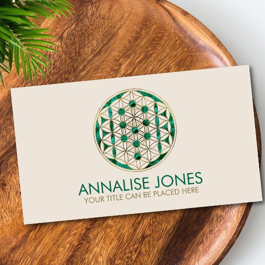 Kabbalah De boom van het leven - Bloem van het lev Visitekaartje