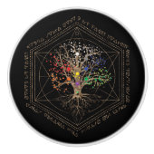 Kabbalah De boom van het leven Keramische Knop (Voorkant)