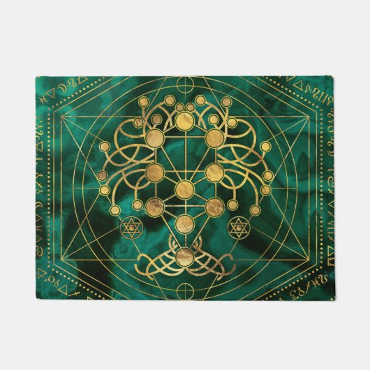 Kabbalah De boom van het leven - Malachite Deurmat (Voorkant)