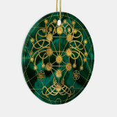 Kabbalah De boom van het leven - Malachite Keramisch Ornament (Rechts)