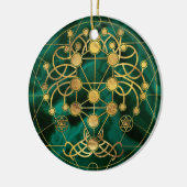 Kabbalah De boom van het leven - Malachite Keramisch Ornament (Links)
