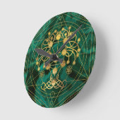 Kabbalah De boom van het leven - Malachite Ronde Klok (Hoek)