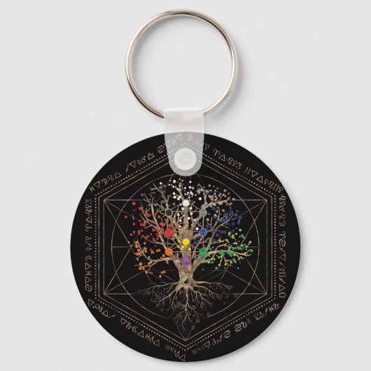 Kabbalah De boom van het leven Sleutelhanger (Voorkant)