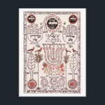 Kabbalah Design Briefkaart<br><div class="desc">Oude en mysterieuze Kabbalah-illustratie van DoverPictura. Vind het originele afbeelding in http://doverpictura.com/collection/0486991636</div>