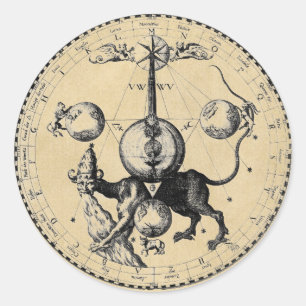 Kabbalah Dragon Symbol Ronde Sticker