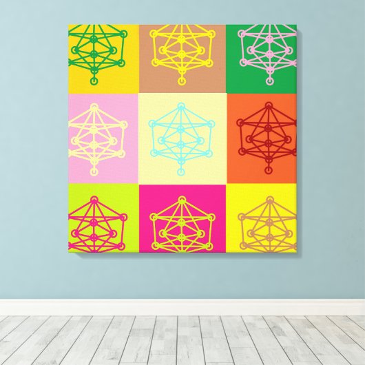 Kabbalah Pop Art Canvas Afdruk (Insitu (Houten vloer))