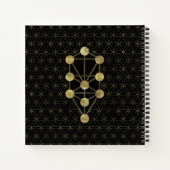 Kabbalah The Tree Gold on Black Notitieboek (Achterkant)