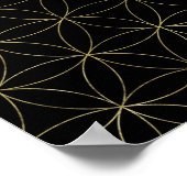 Kabbalah The Tree Gold on Black Poster (Hoek)