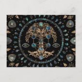 Kabbalah The Tree of Life Abalone and Gold Briefkaart (Voorkant)