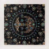 Kabbalah The Tree of Life Abalone and Gold Legpuzzel (Horizontaal)