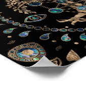 Kabbalah The Tree of Life Abalone and Gold Poster (Hoek)